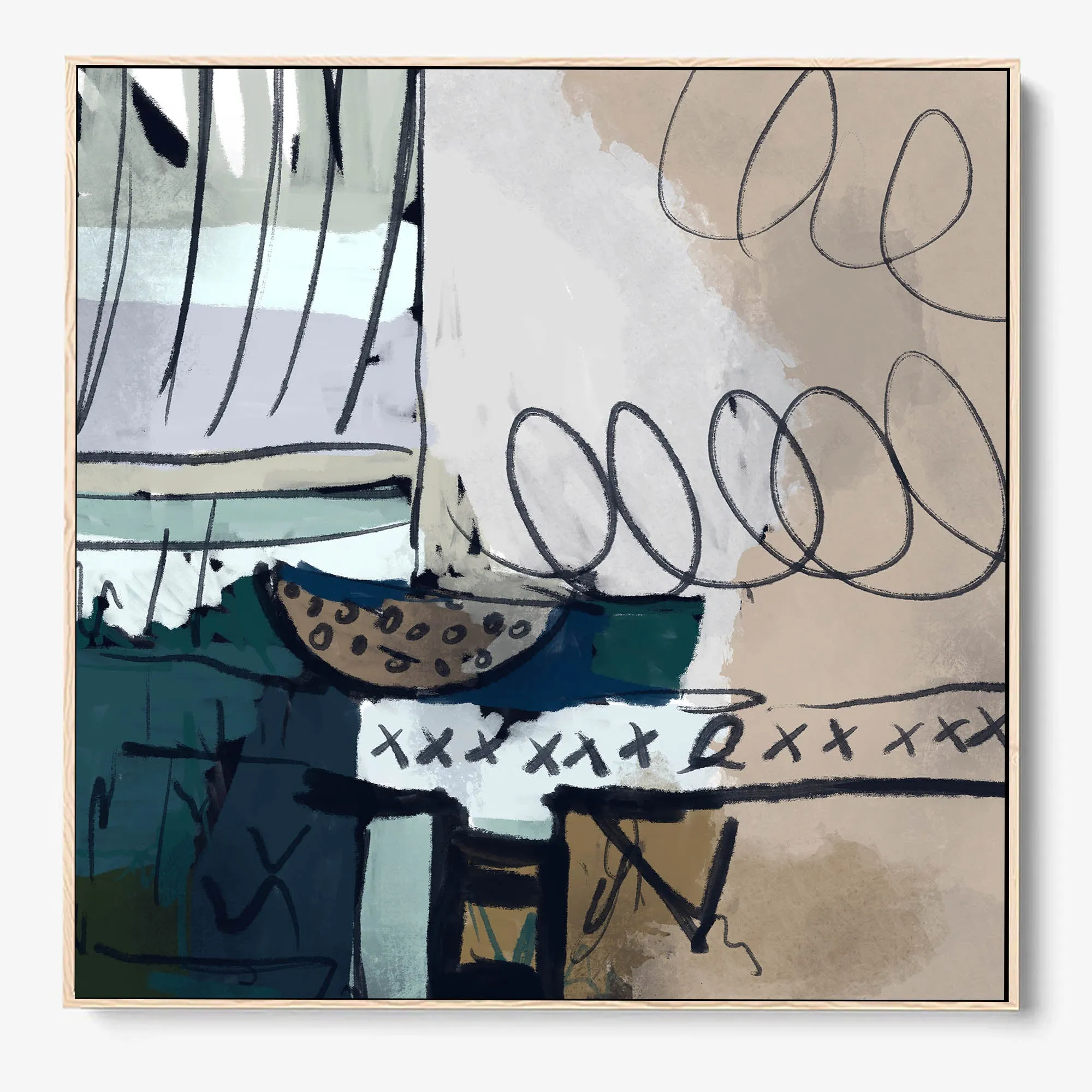 Abstract Still Life Framed Canvas