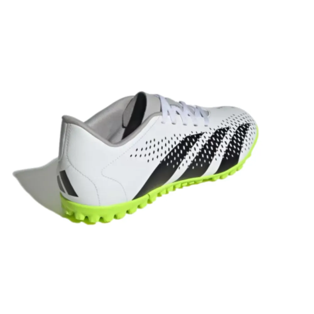 Adidas Men's Predator Accuracy.4 Turf Football Shoe (Cloud White/Core Black/Lucid Lemon)