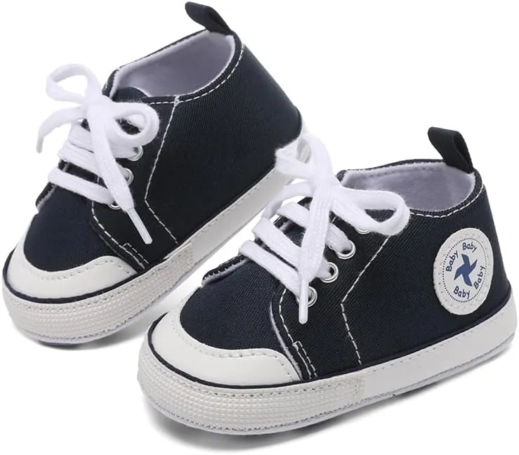 BEIDI Baby Girl Boy Shoes 0-18 Months,Infant Unique Essentials Gifts,Unisex Newborn Doll Slip-on Soft Sole High-top Frist Walking Sneakers