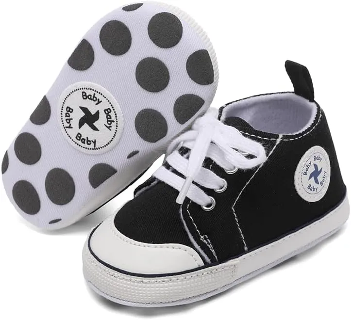 BEIDI Baby Girl Boy Shoes 0-18 Months,Infant Unique Essentials Gifts,Unisex Newborn Doll Slip-on Soft Sole High-top Frist Walking Sneakers