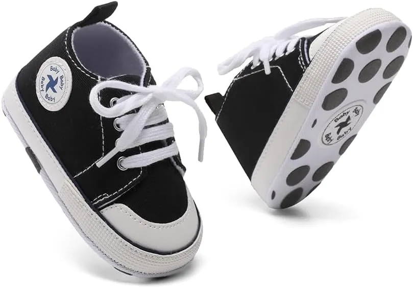 BEIDI Baby Girl Boy Shoes 0-18 Months,Infant Unique Essentials Gifts,Unisex Newborn Doll Slip-on Soft Sole High-top Frist Walking Sneakers