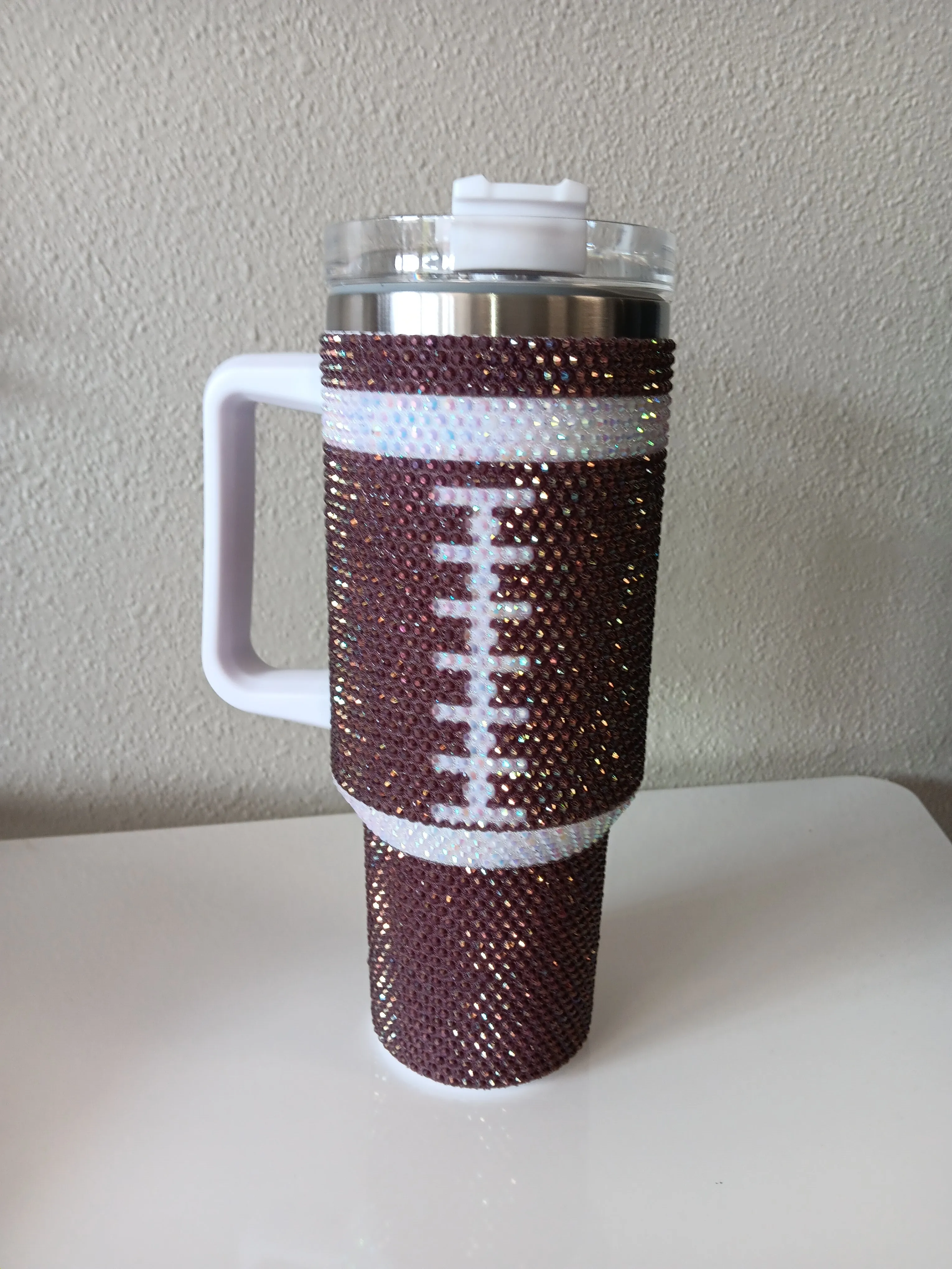 Bling Football Tumbler