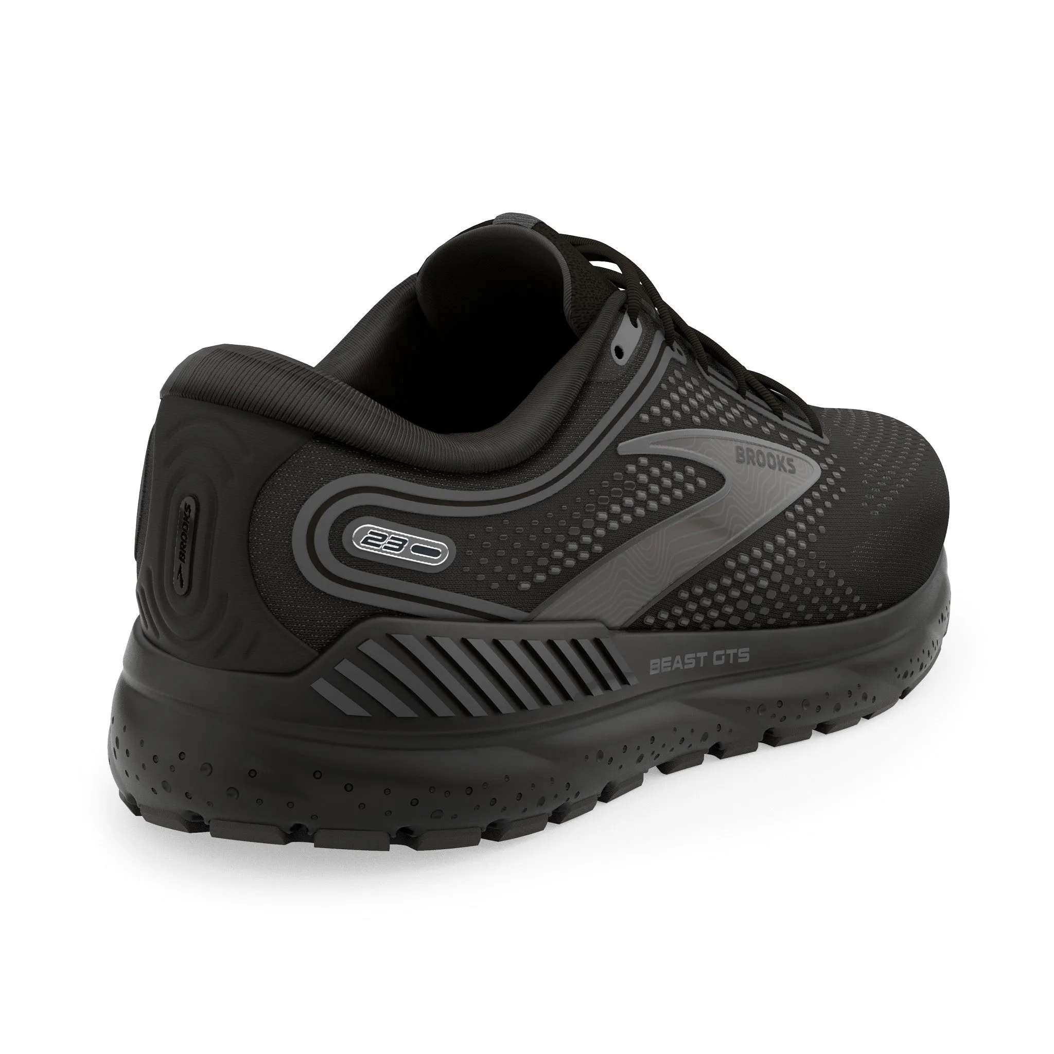Mens Brooks Beast GTS 23 Running Shoes - Black/Gunmetal