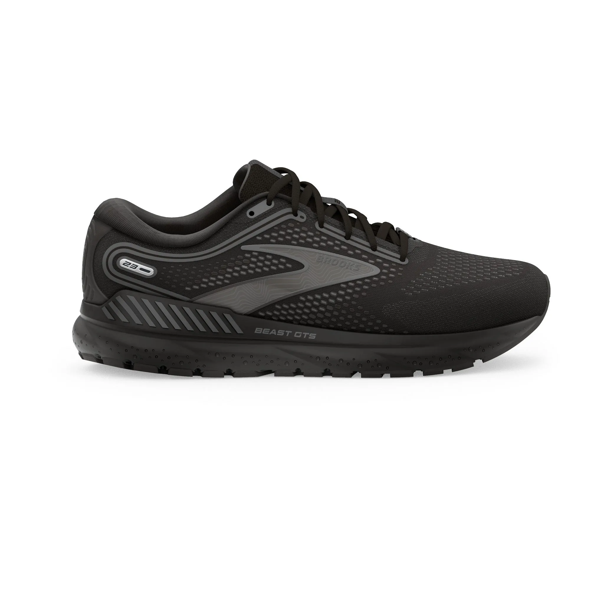 Mens Brooks Beast GTS 23 Running Shoes - Black/Gunmetal