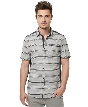 Buffalo David Bitton Men's Sacom Texture-Stripe Short Sleeve Shirt. CLEARANCE, FINAL SALE!