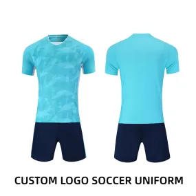 Custom Blue Soccer Jerseys With Numbers