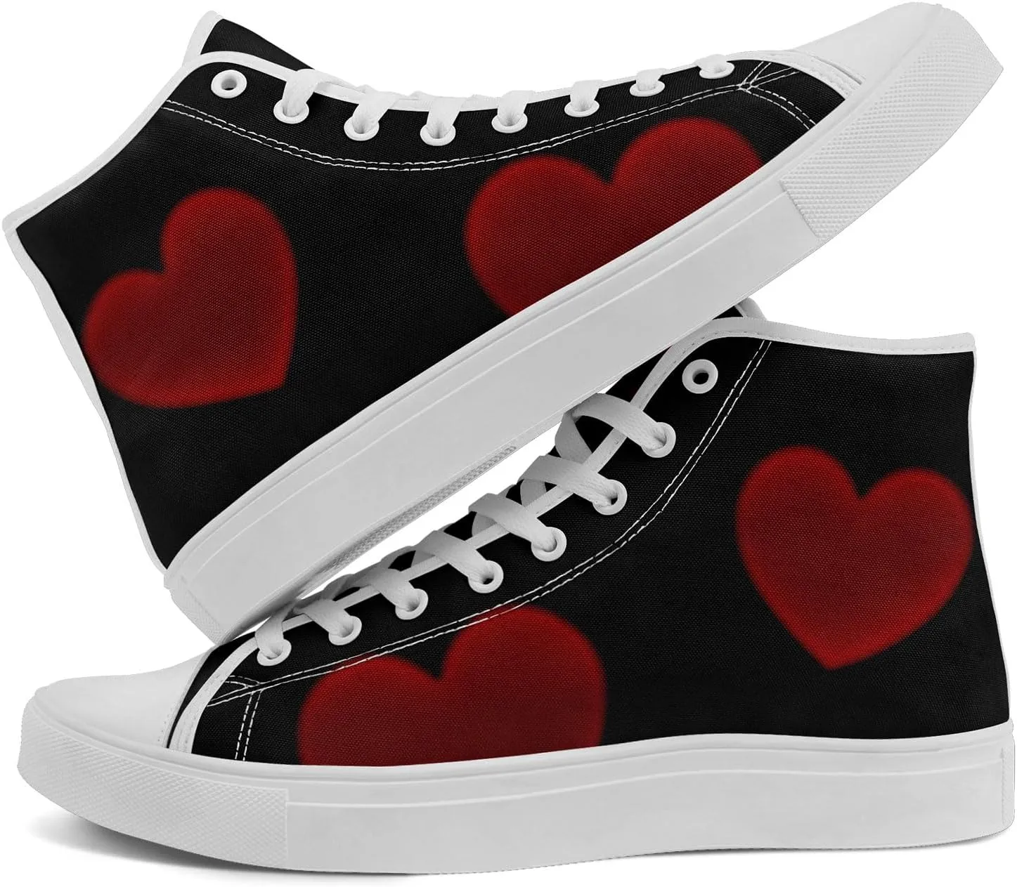 Custom High-Top Canvas Sneakers with Your Logo Image Name Words Trendy Casual Comfort Light Weight Fashion Daily Wear Shoes