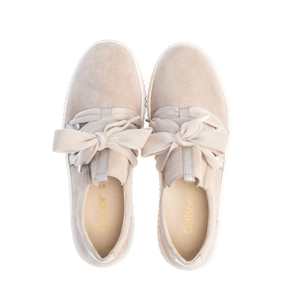 Gabor Women's Bow Sneaker Beige