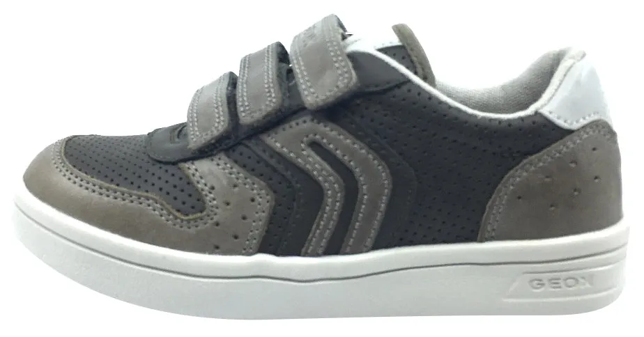 Geox Boy's DJ Rock 2 Military Olive Triple Hook and Loop Sneaker