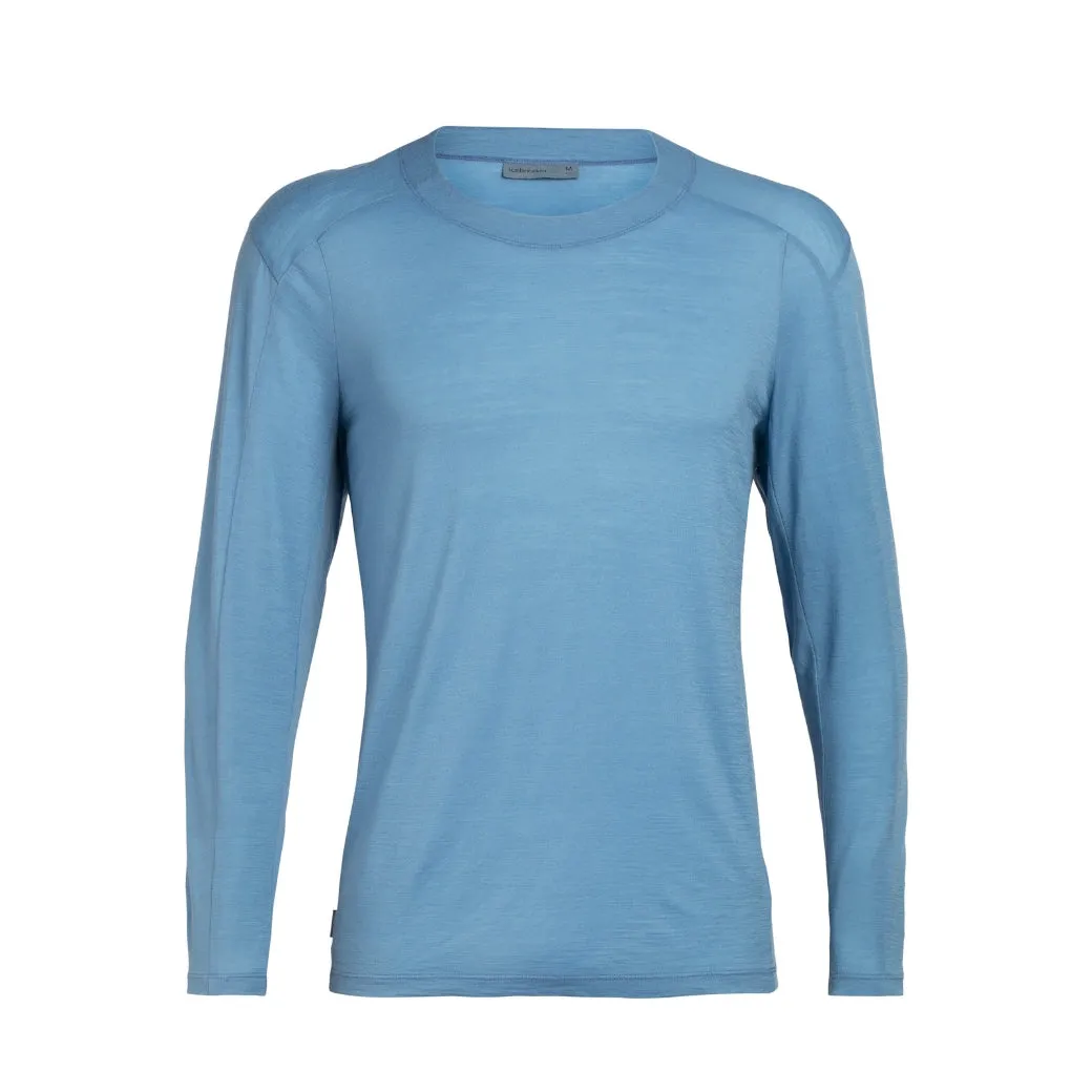 icebreaker Merino T-Shirt Men's Nature Dye Galen Long Sleeve Crewe - Indigo Tannin
