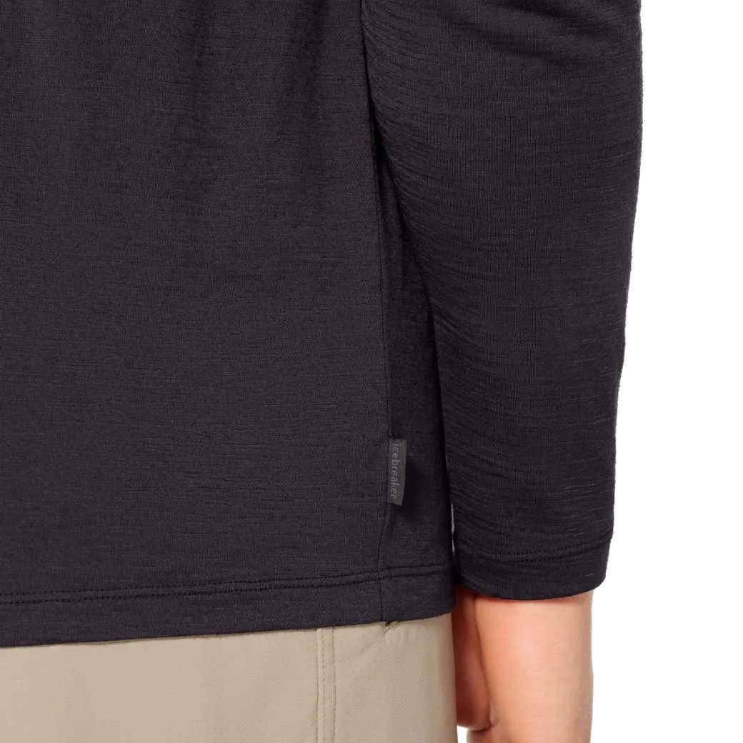 icebreaker Merino T-Shirt Men's Nature Dye Galen Long Sleeve Crewe - Indigo Tannin