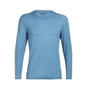 icebreaker Merino T-Shirt Men's Nature Dye Galen Long Sleeve Crewe - Indigo Tannin
