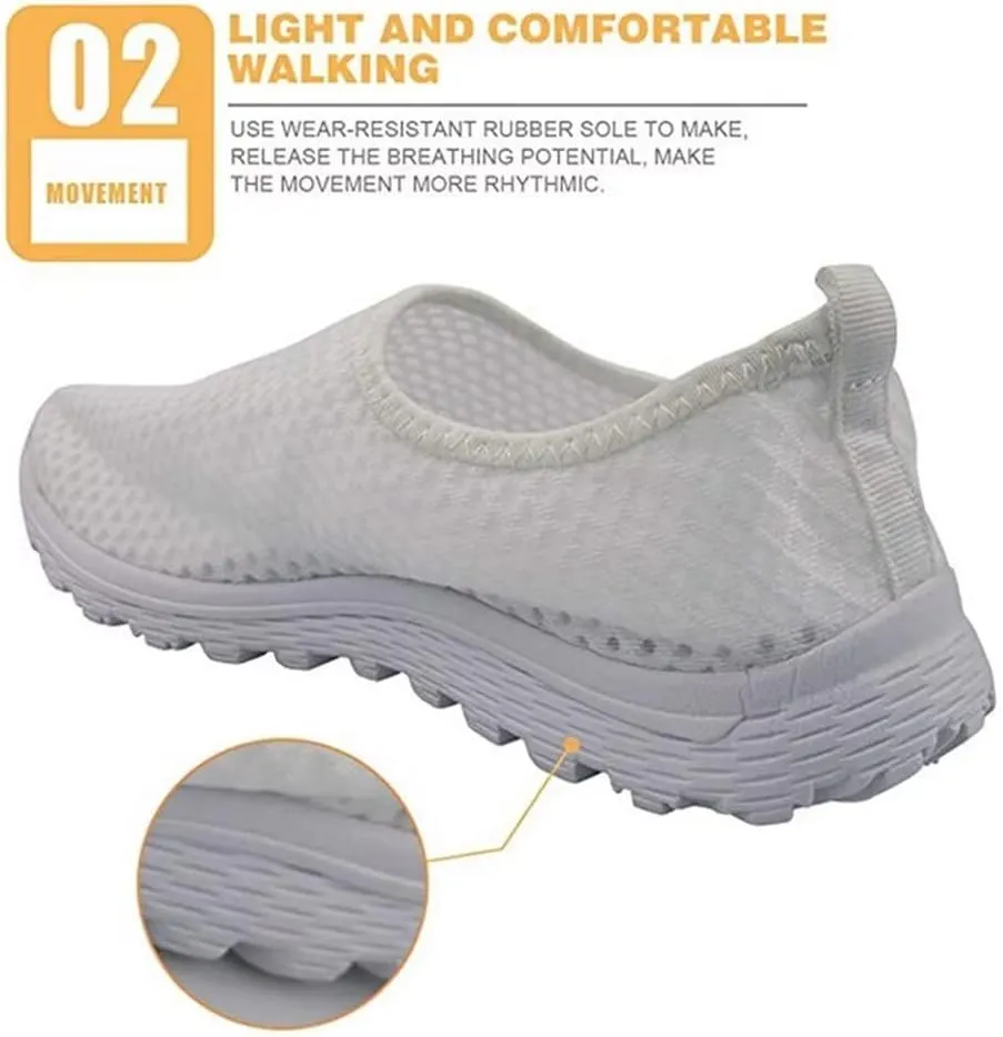 Jeiento Christmas Running Shoes Fashion Slip-On Workout Sneakers Athletic Walking Shoes for Hiking Walking Sports Gym Shoes