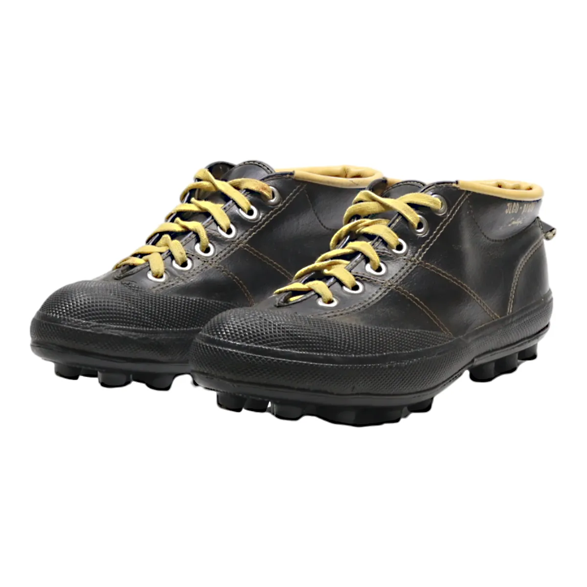 JLCO Football Shoes Sneaker Trainers Black Leather Mens UK 6.5