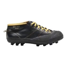 JLCO Football Shoes Sneaker Trainers Black Leather Mens UK 6.5