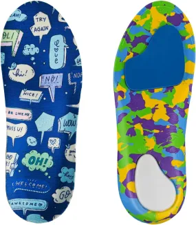 Kids Arch Support Orthotics Plantar Fasciitis Flat Feet Over-Pronation Insoles Relieve Arch, Heel & Ankle Foot Pain Inserts with Heel Cushion (10.5-11.5M Little Kid, Multicolor)