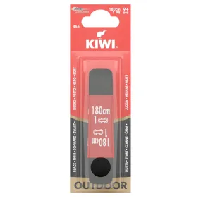 Kiwi Black Flat Outdoor Laces 180cm