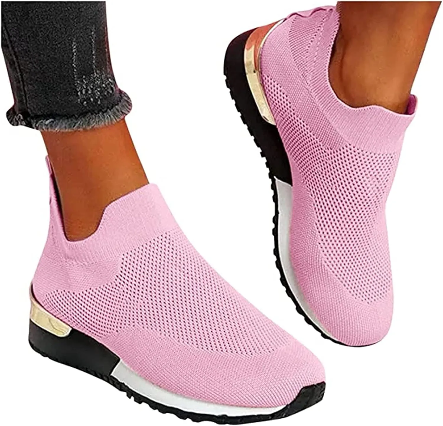 Lausiuoe Sneakers For Women Walking Shoes Comfortable Running Shoes Fashion Tennis Athletic Walking Gym Sports Sneakers