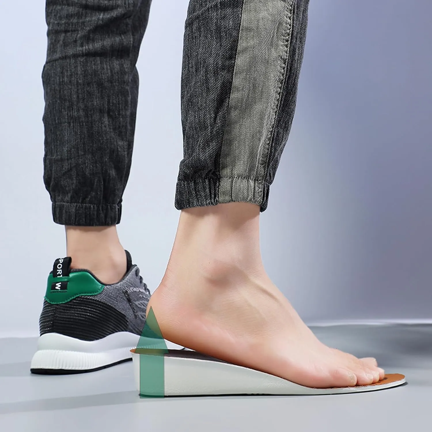 Men's Elevator Sneakers 2.36 Inch Invisible Height Increasing Lace up Fashion Sneakers