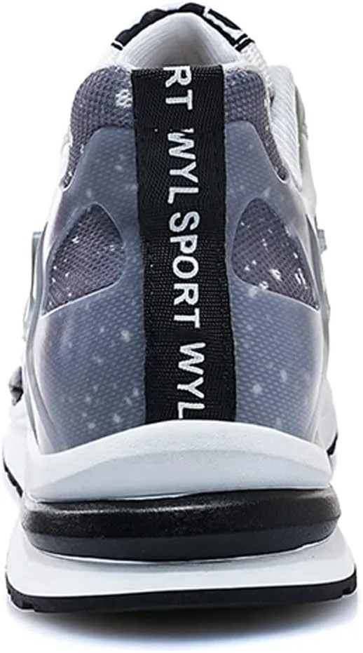 Men's Elevator Sneakers 2.36 Inch Invisible Height Increasing Lace up Fashion Sneakers