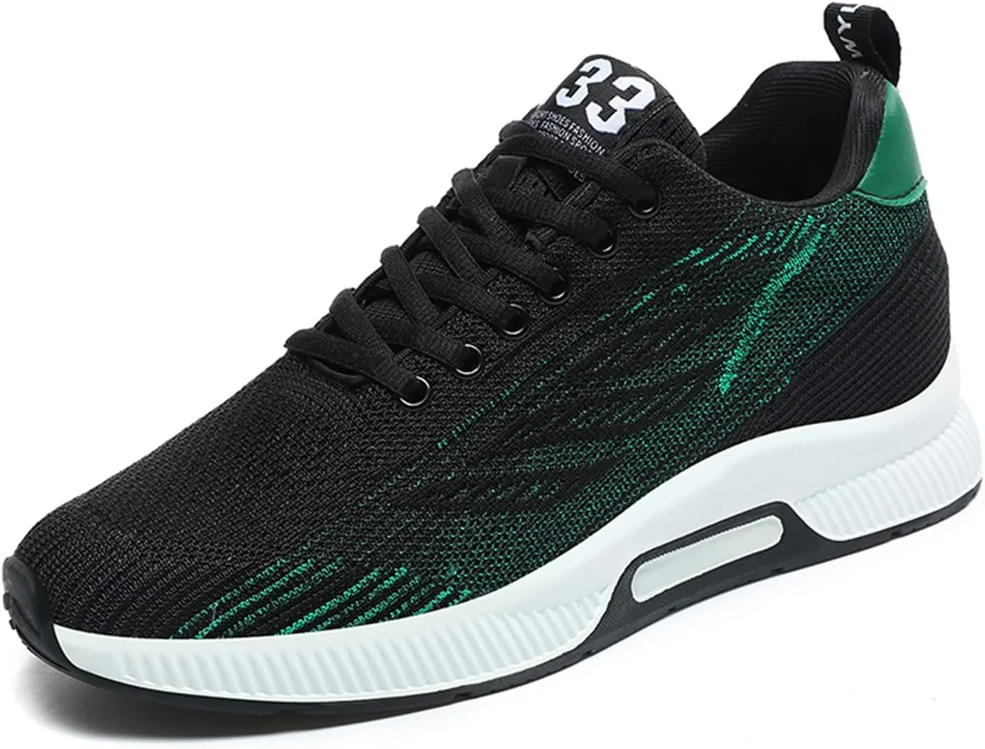 Men's Elevator Sneakers 2.36 Inch Invisible Height Increasing Lace up Fashion Sneakers