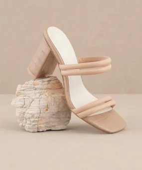 Neutral Faux Leather Heels