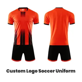 Orange Soccer Team Uniform Custom Logo Design