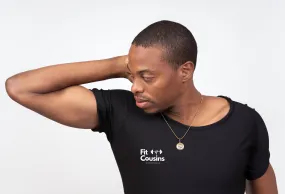 Power Black Strength Training Workout Top for Men - Cap Sleeves - TOP ONLY