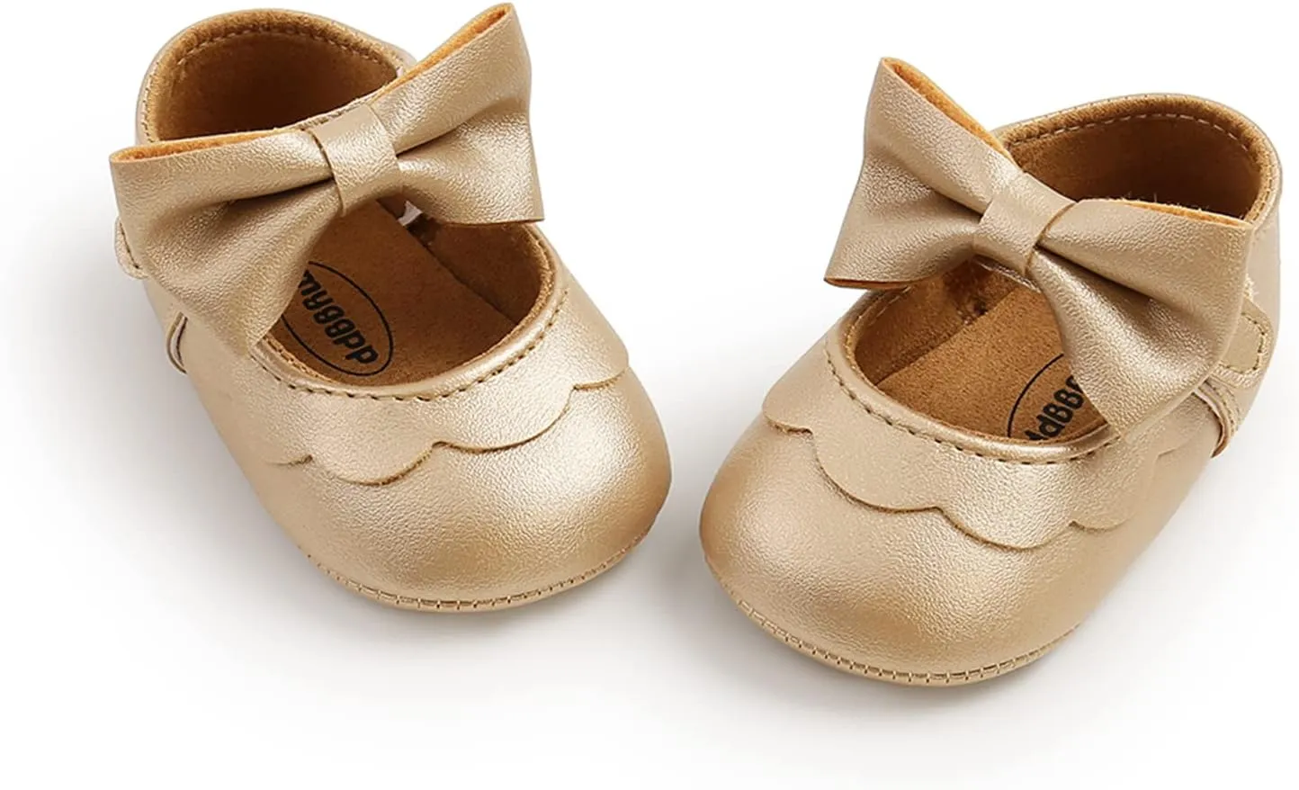 RVROVIC Baby Girls Shoes Soft Sole Mary Jane Flats Princess Dresses Shoes PU Cute Bow Prewalker