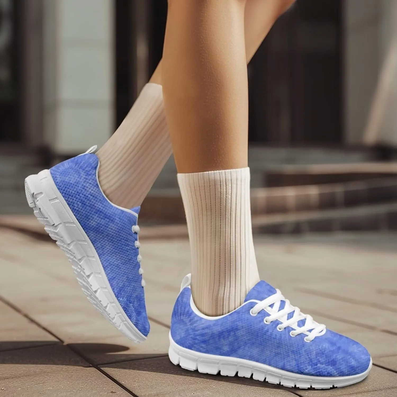 SYtrade Sneaker for Women Lace-up Athletic Running Sports Shoes White Sole
