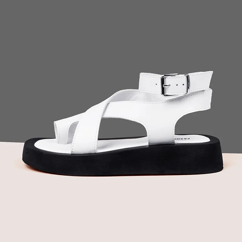 Thick-soled Casual Flip Flops High Shoes Roman Women's Sandals