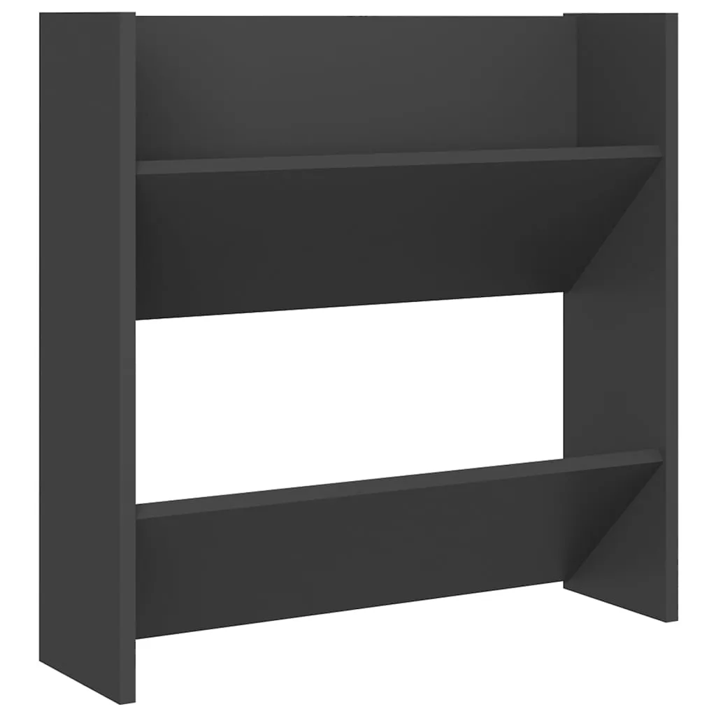 vidaXL Wall Shoe Cabinets 4 pcs Grey 60x18x60 cm Engineered Wood