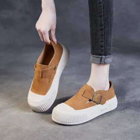 Women Handmade Minimalist Soft Leather Casual Shoes