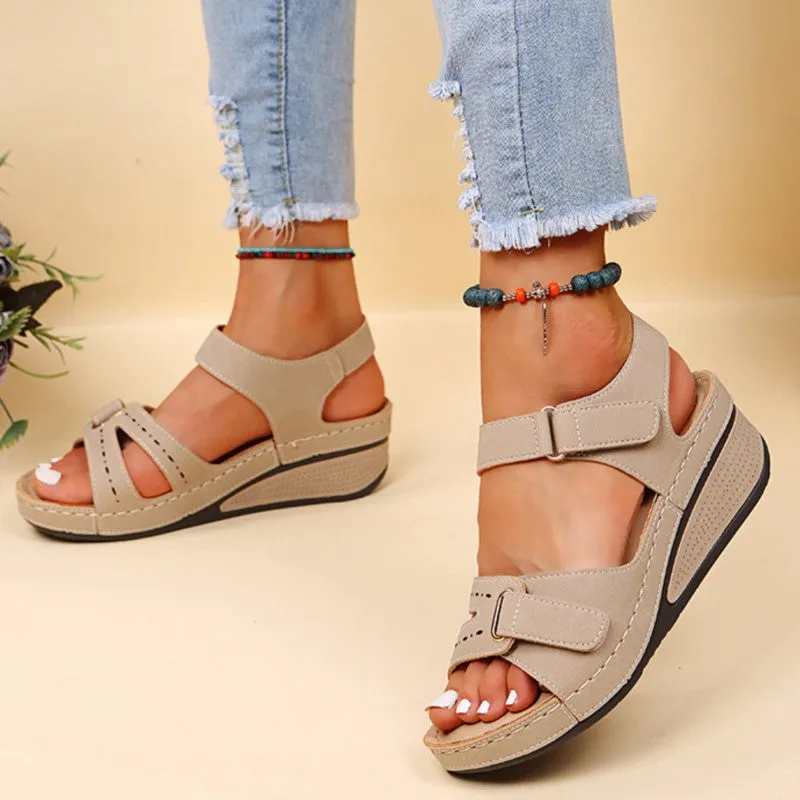 Women's wedge straps Open Toe Walking Shoes