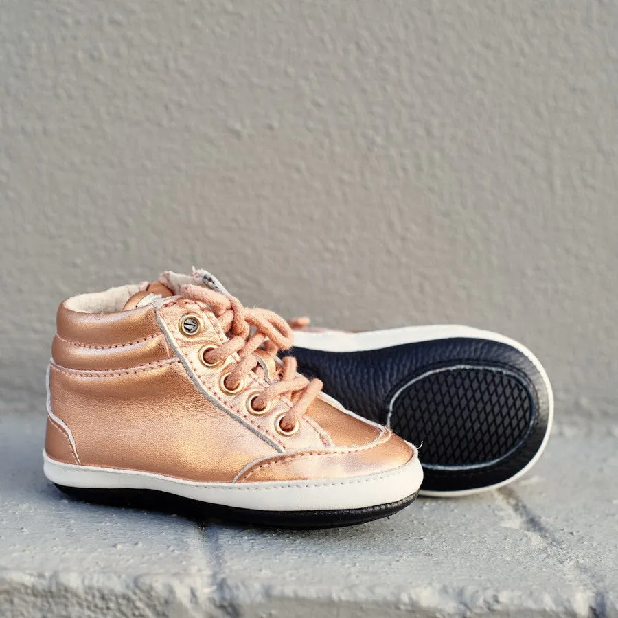 z Baby Toddler Shoes & Sneakers for Babies and First Walkers - Brooklyn High Tops Rose Gold