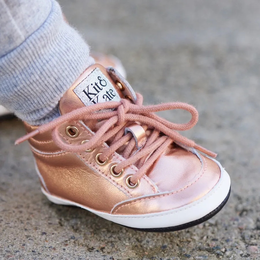 z Baby Toddler Shoes & Sneakers for Babies and First Walkers - Brooklyn High Tops Rose Gold