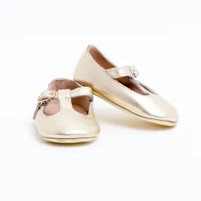 z Baby Toddler Shoes  Paris T-Bar Gold